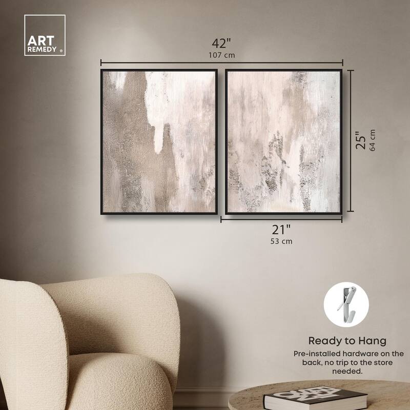 Striated Texture II Canvas Set of 2 by Art Remedy