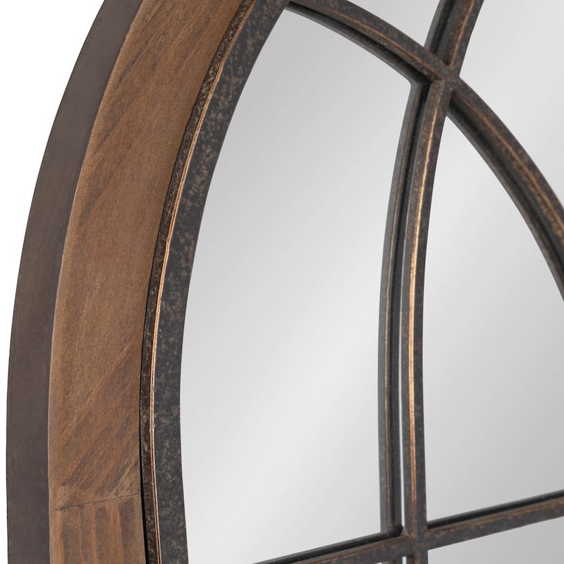 Kate and Laurel Nola Framed Windowpane Arch Mirror