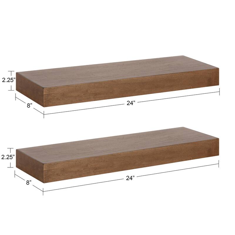 Kate and Laurel Havlock Wood Shelf Set