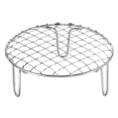 Round Cooking Rack 5.9" Stainless Steel Cross Wire Barbecue Grill W 50mm Legs - 5.9 Inch