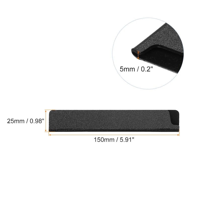 Knife Edge Guards ABS Knife Cover Sleeves Knife Blade Protector - Black - 5.9"x1"