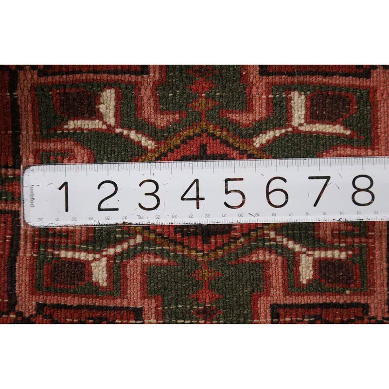 Tribal Geometric Gharajeh Persian Runner Rug Handmade Wool Carpet - 2'2" x 6'1"