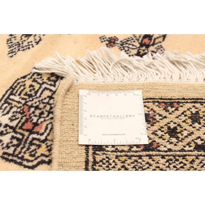 ECARPETGALLERY Hand-knotted Peshawar Bokhara Beige Wool Rug - 4'7 x 6'7