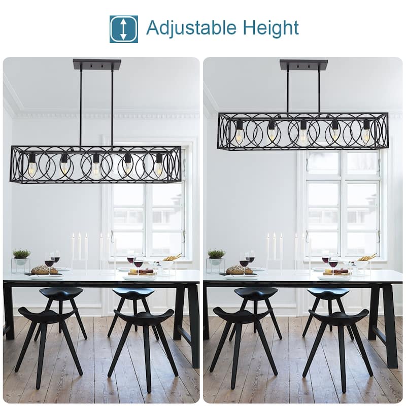 Black Farmhouse Chandelier Pendant Light Fixtures