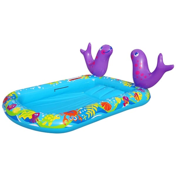 Banzai Inflatable Outdoor My First Water Slide & Splash Pool with Seal