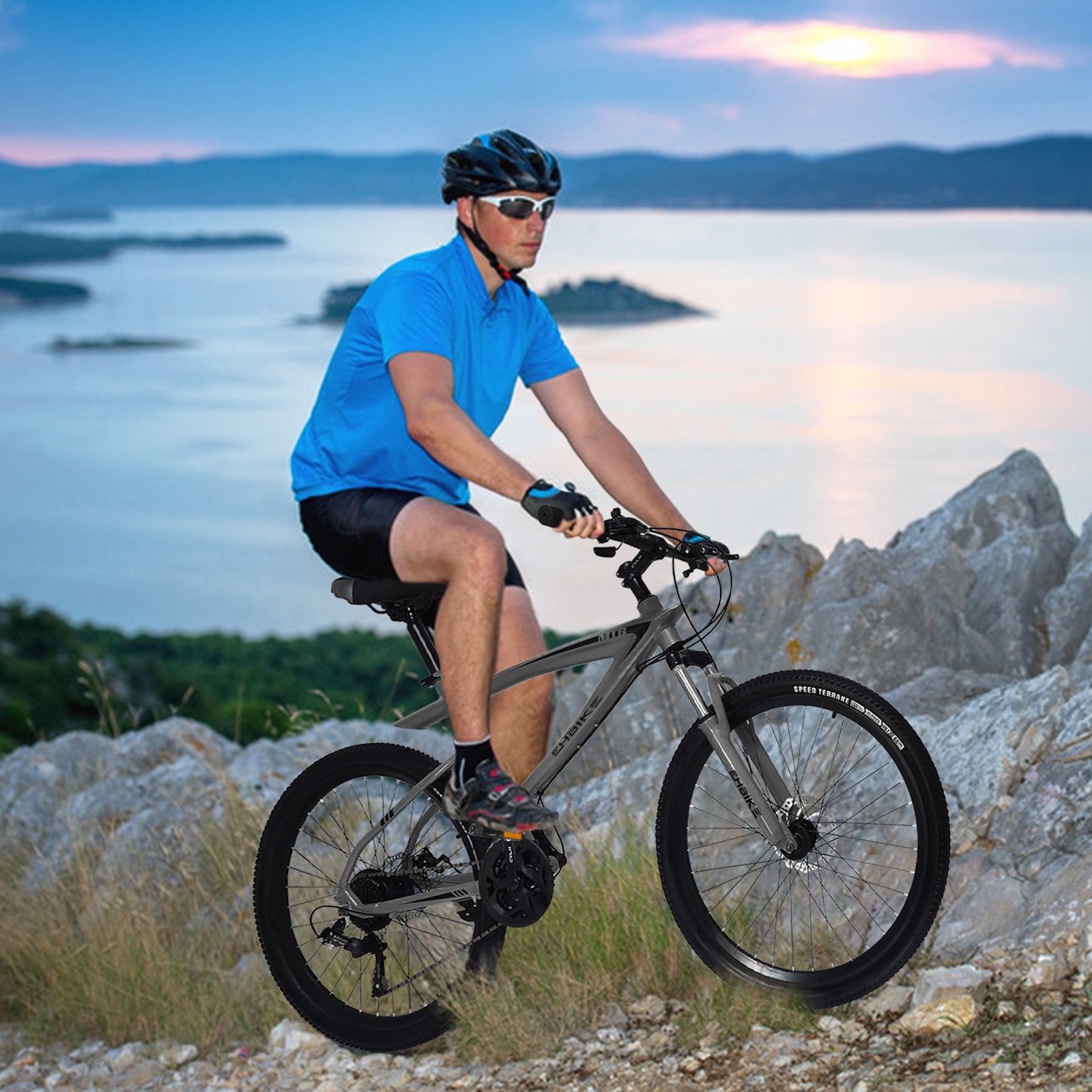 Men's aluminum top mountain bike