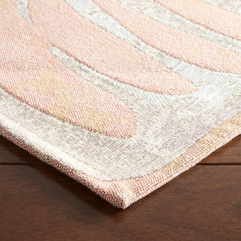 TOWN & COUNTRY LUXE Livie Matisse Cutout Everwash Washable Non-Slip Backing Kitchen Mat - 24"x72" - Taupe