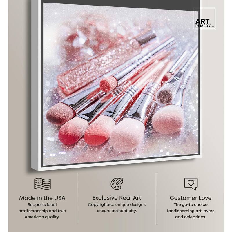 Brush Collection Blush Canvas by Art Remedy