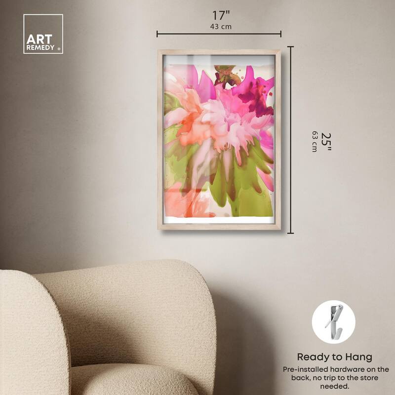Vibrant Fluidity Floral IV Shadowbox by Art Remedy