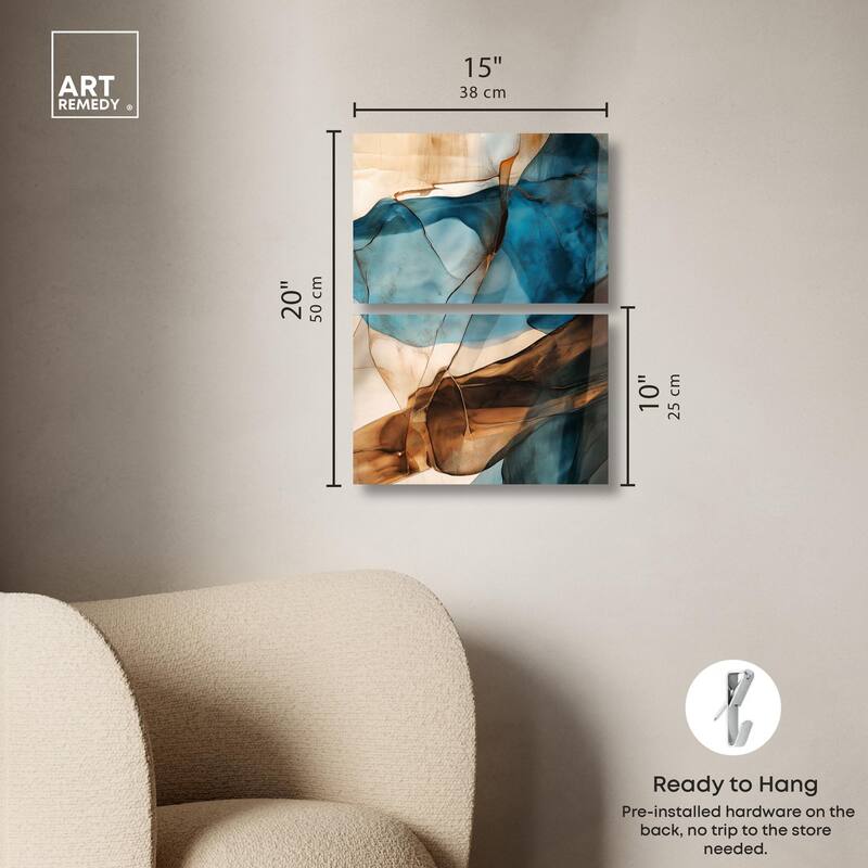 Glitch Aesthetic III Canvas Set of 2 by Art Remedy, Gallery Wrapped
