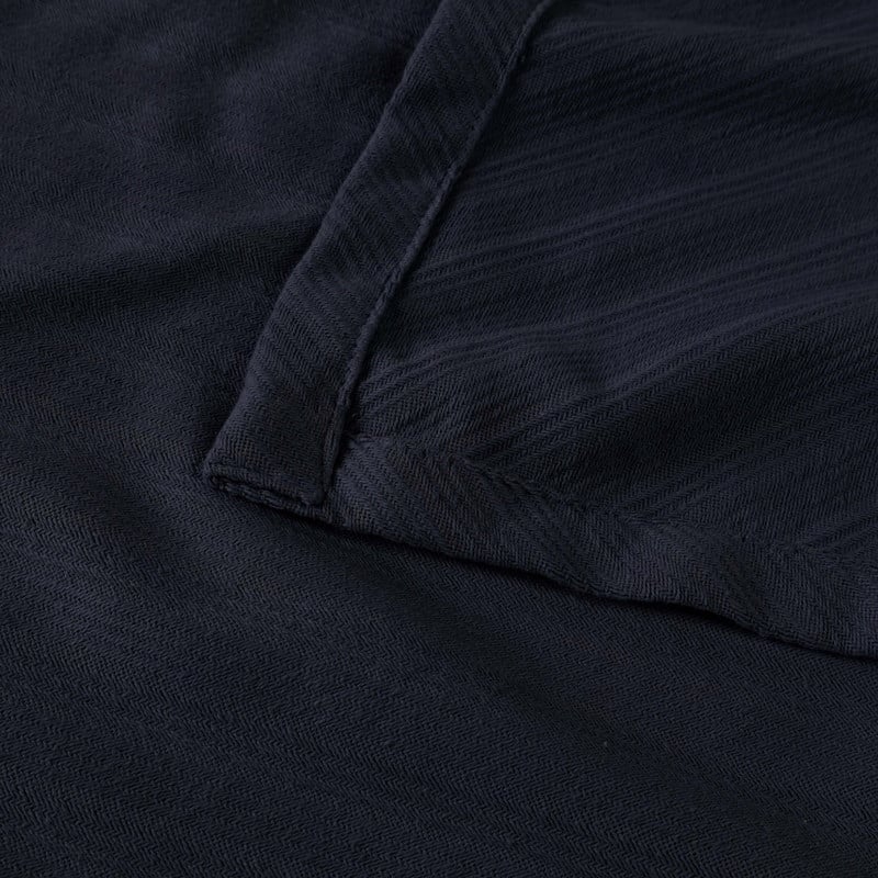 Blue Nile Mills Striped Jacquard Dobby Weave Cotton Throw Blanket