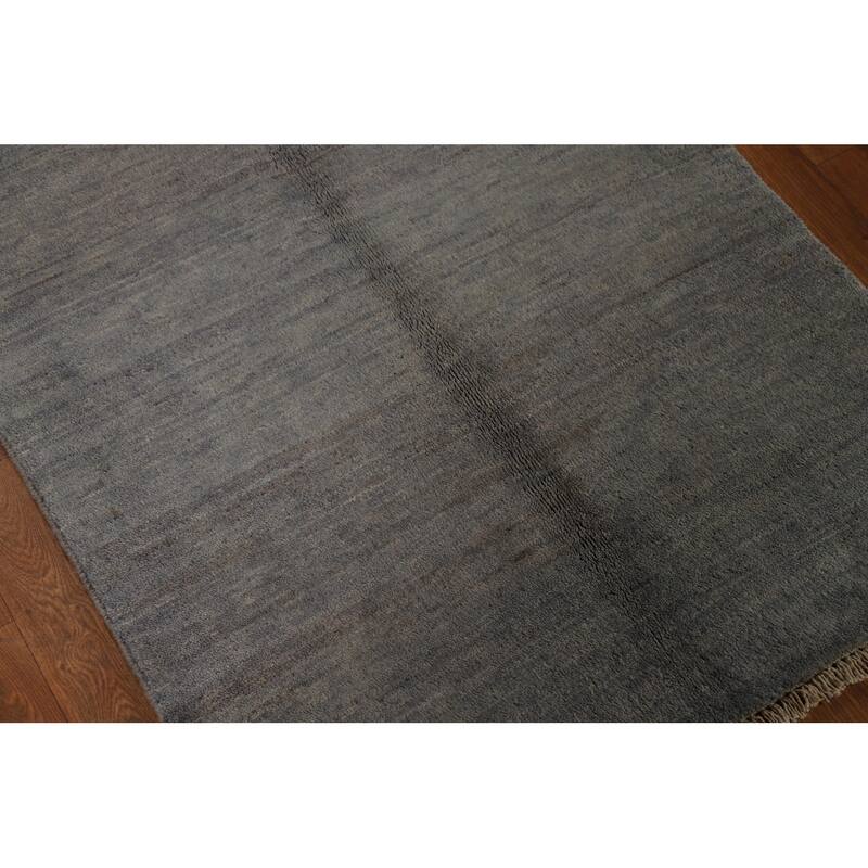 Modern Gabbeh Oriental Rug Hand-Knotted Bedroom Wool Carpet - 2'8"x 4'1"
