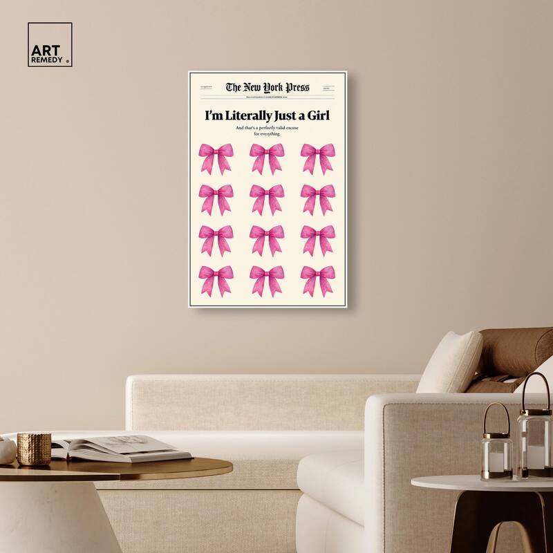 I'm Literally Just a Girl Canvas by Art Remedy