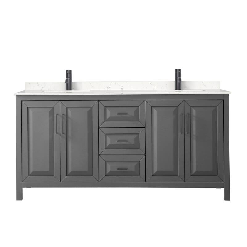 Wyndham Collection Daria 72" Free Standing Double Basin Vanity Set