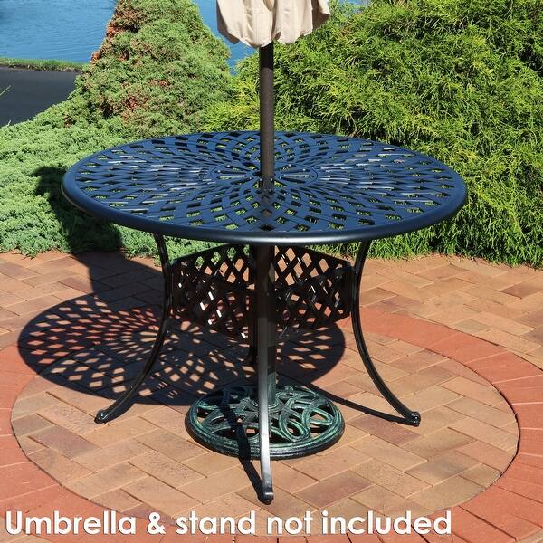 Sunnydaze Outdoor Patio Table Cast Aluminum With Sunnydaze Outdoor Patio Table Cast Aluminum With