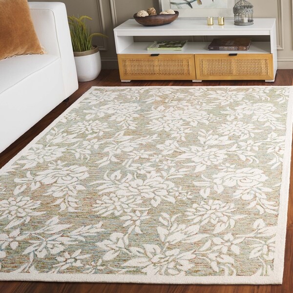 SAFAVIEH Handmade Jardin Evencia Country Wool Rug - On Sale - Bed SAFAVIEH Handmade Jardin Evencia Country Wool Rug - On Sale - Bed