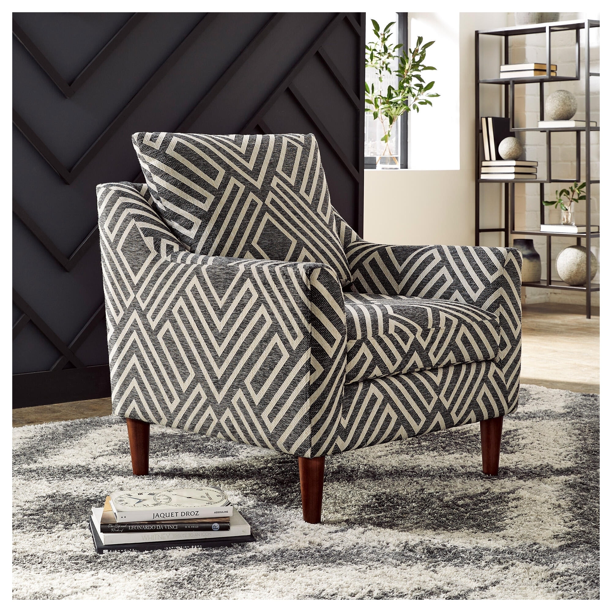Signature Design by Ashley Morrilton Next-Gen Nuvella Natural/Charcoal Accent Chair - 35" W x 35.75" D x 39.75" H