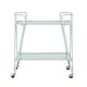 preview thumbnail 24 of 58, Rosa Mid-Century 2-Teir Rolling Metal Bar Cart