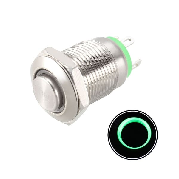 12mm diam 12Volt 2 x momentary red Push Button Switch