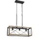 preview thumbnail 16 of 48, Acroma 3 - Light Linear Modern Farmhouse Rectangle Chandelier - N/A