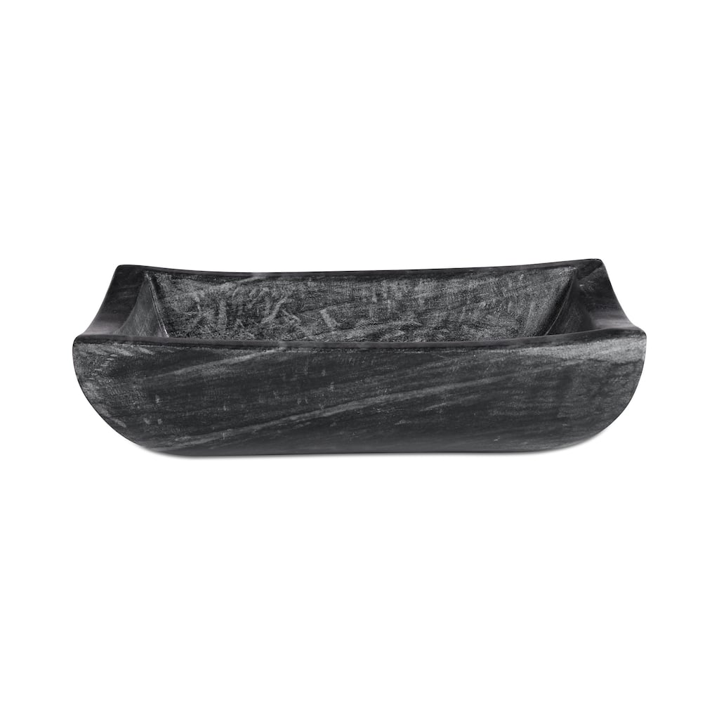Stellara Bowl, Selwara Black Marble, Grand-Scale Basin, Solid Stone Carve, Transitional Form, Black