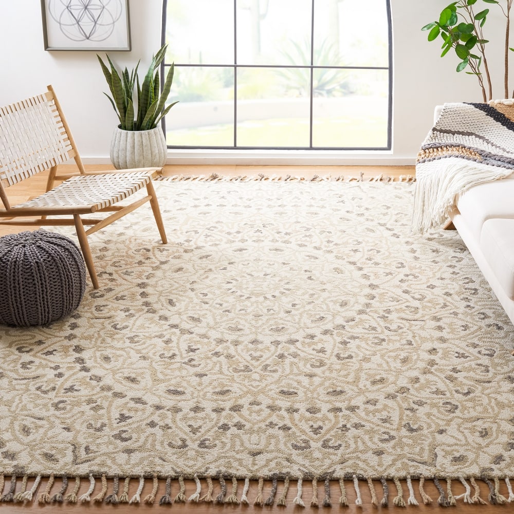 SAFAVIEH Handmade Blossom Misaki Modern Floral Wool Rug