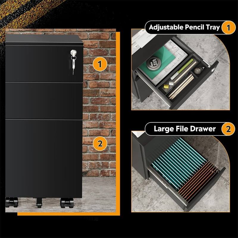3 Drawer Vertical File Cabinet