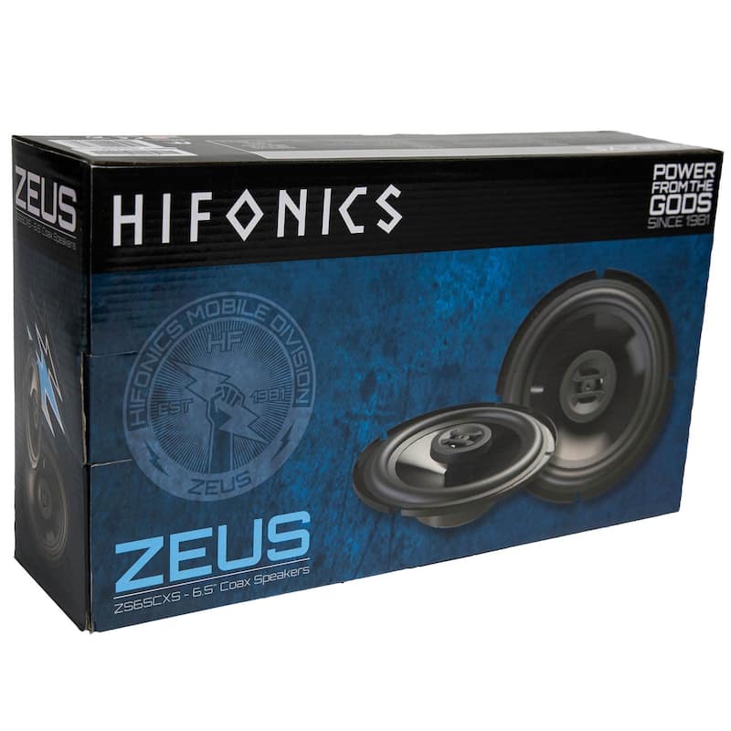 Hifonics Zeus 6.5 Inch 3 Way 300W Shallow Mount Coaxial Speakers (12 Pack) - Black