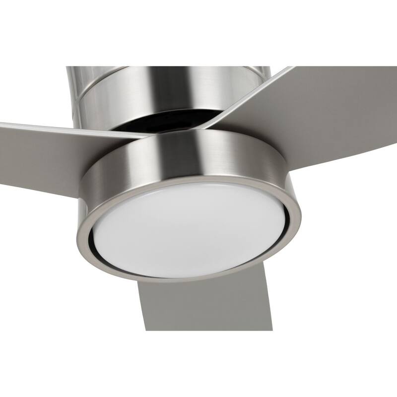 Brant Collection 52-in. Three-Blade Brushed Nickel Modern Ceiling Fan - 52 in x 52 in x 12.0625 in
