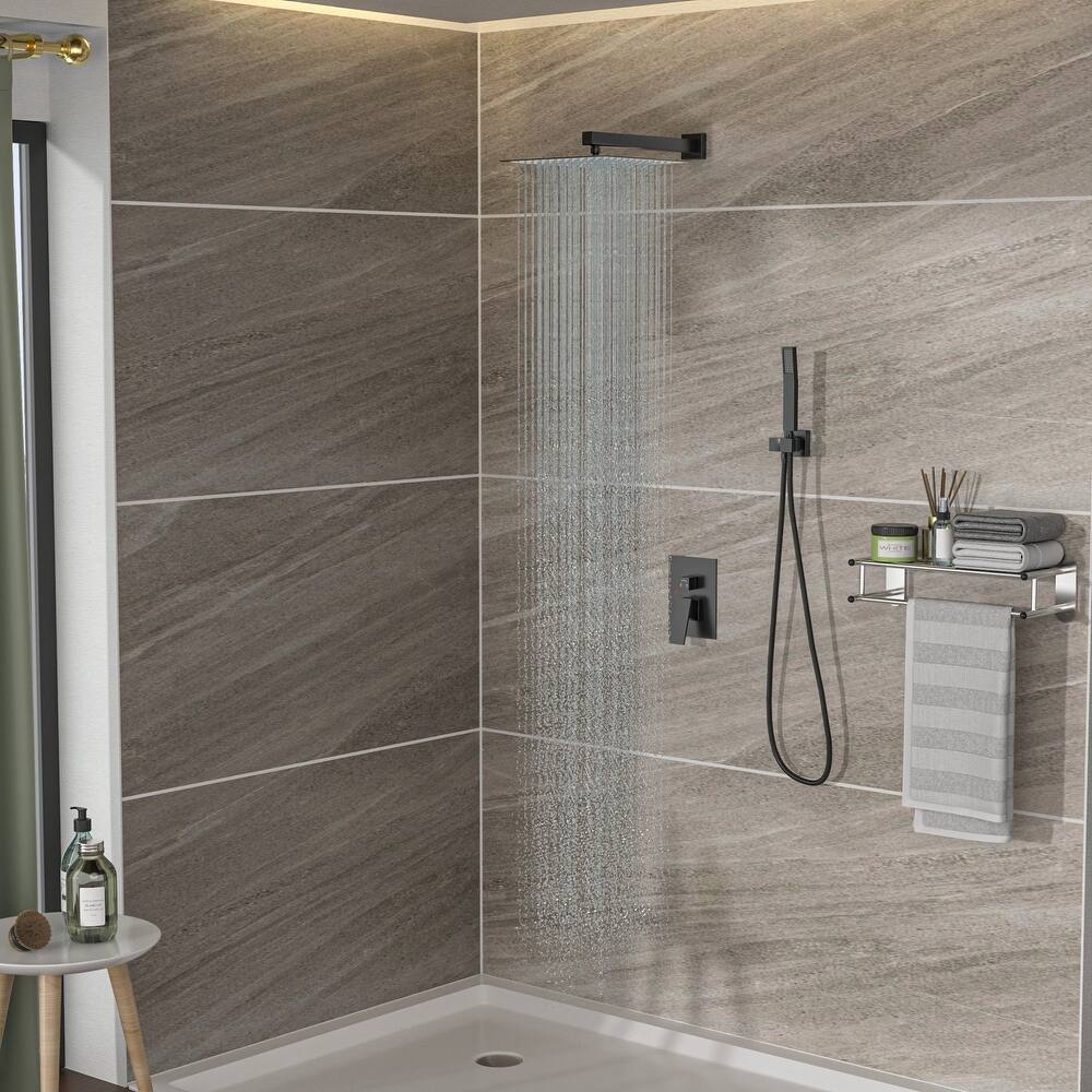 10 Inch Wall Mounted Square Shower System with Rough-in Valve