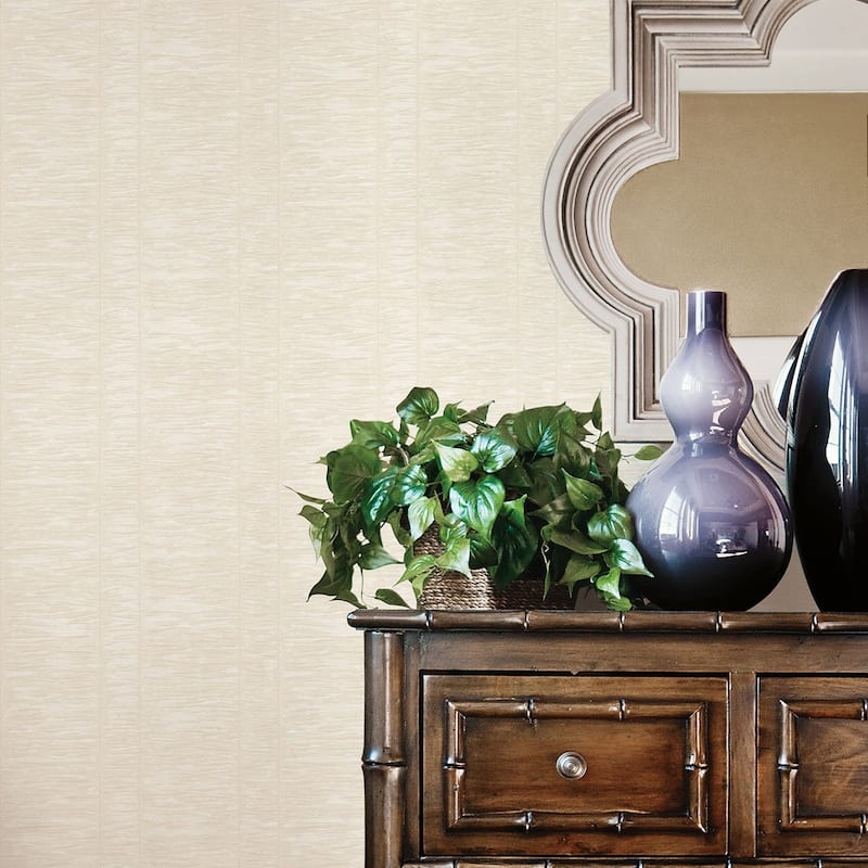 Galerie Wallcoverings Palazzo 2 Collection Pleated Stripe Vinyl on Non-woven Matte Wallpaper Roll