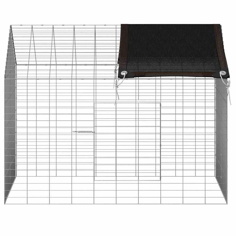 vidaXL Rabbit Cage Silver 400 x 78 x 78 cm Galvanised Steel