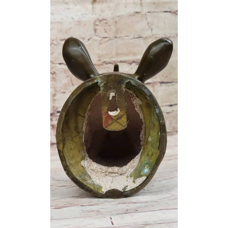 Signed Original Thomas Mighty African Rhinoceros Rhino Wall Mount Bronze Statue