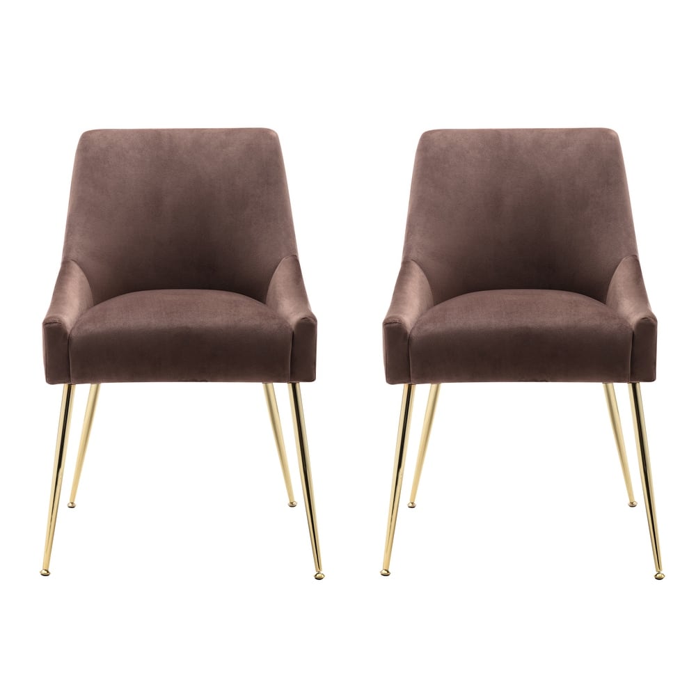 Arcadia Contemporary Velvet Upholstered Accent Chair (Set of 2)