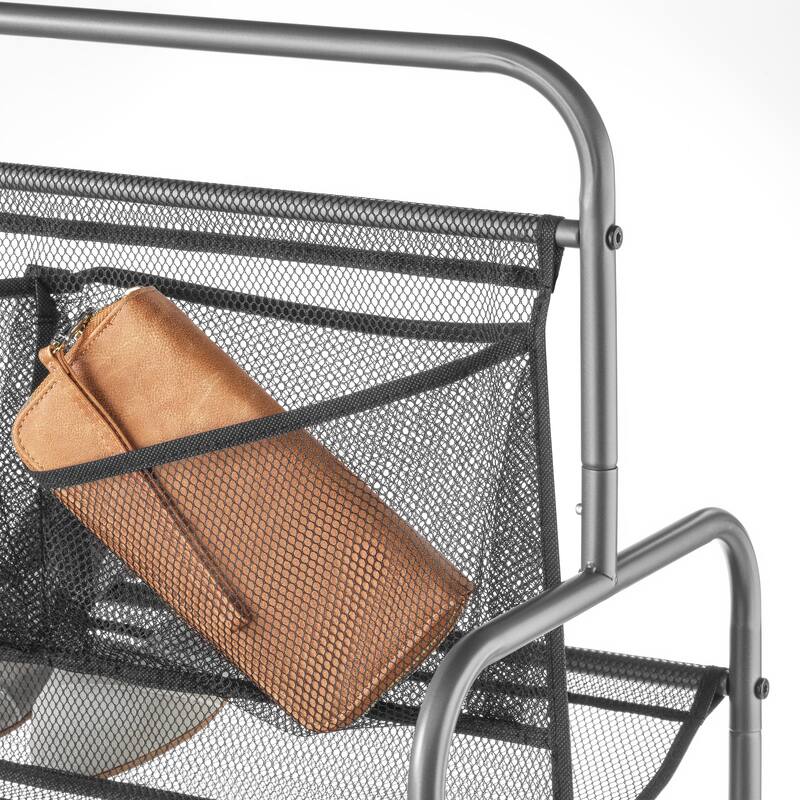 Whitmor 2-Sided Rolling 18-Pair Shoe Rack