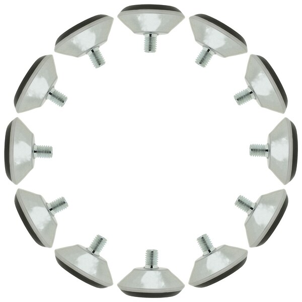 M8 x 15 x 40mm Screw on Furniture Glide Leveling Feet Floor Protector Adjustable Leveler with T-nuts for Chair Leg 12pcs