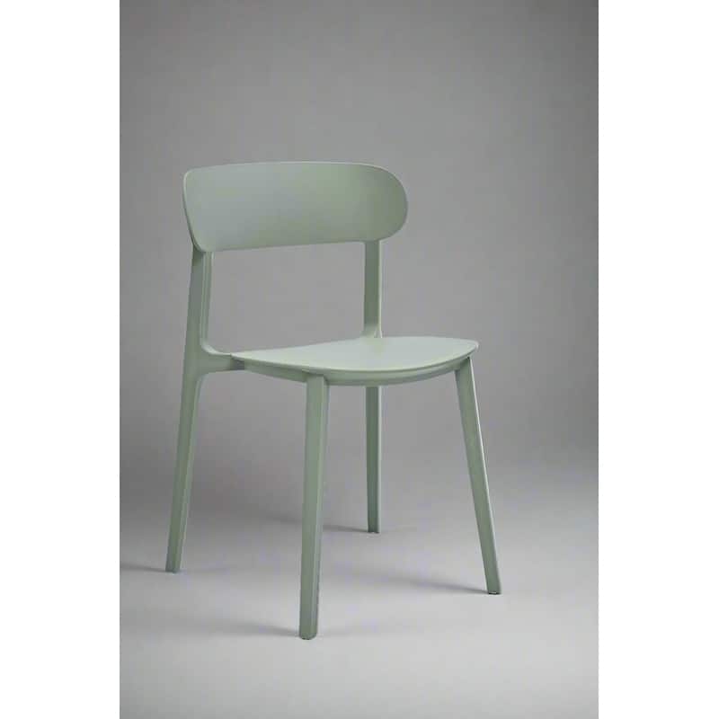 Midcentury Polypropylene Side Chair, Set of 4 - Green
