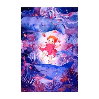 Ponyo Under the Sea Painting Nature Watercolor Art Print/Poster - Bed ...