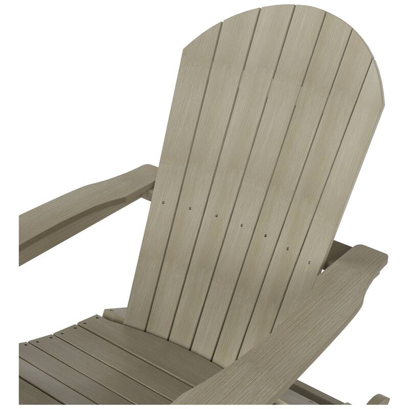 Vineyard HIPS Outdoor Eco-Friendly All Weather Seashell Rocking Adirondack Chairs (Set of 4)