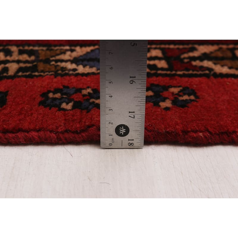 ECARPETGALLERY Hand-knotted Konya Anatolian Dark Red Wool Rug - 3'3 x 12'4