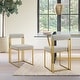 preview thumbnail 9 of 98, Kai Anastasia 7 Piece Rectangular Glass Dining Table Set with Metal Frame and Upholstered Chairs