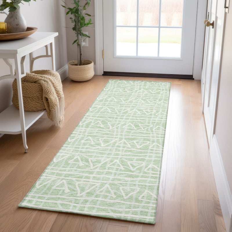 Machine Washable Indoor/ Outdoor Chantille Morrocan Boho Rug