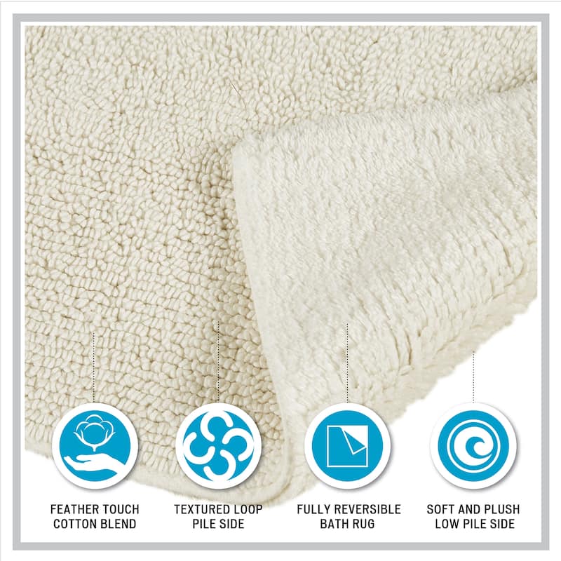 Beautyrest Plume Feather Touch Reversible Bath Rug