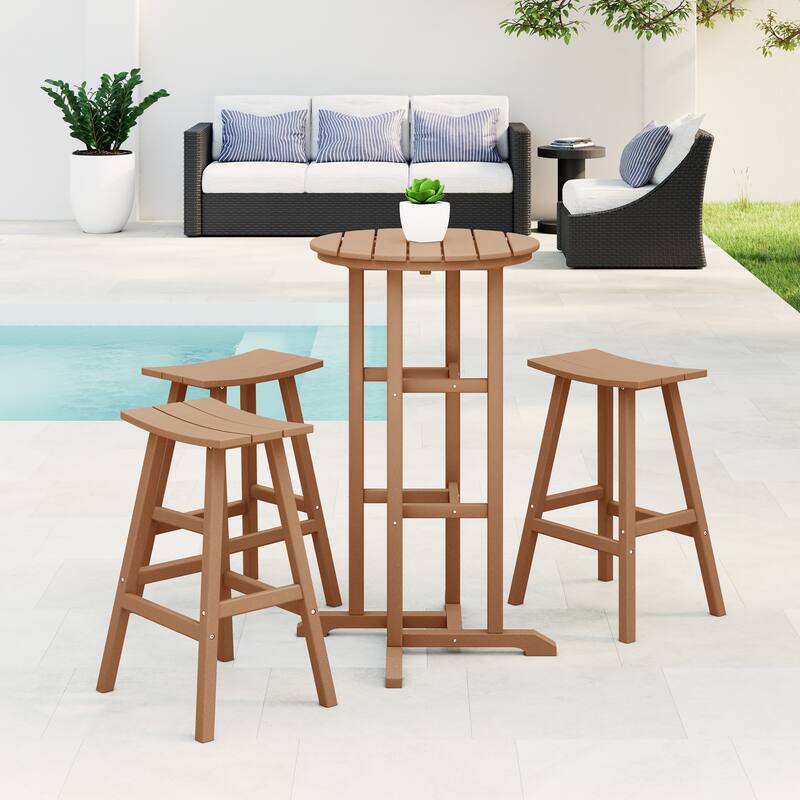 Laguna Hdpe All Weather Outdoor Patio Bistro Bar Set (4-Piece Set)