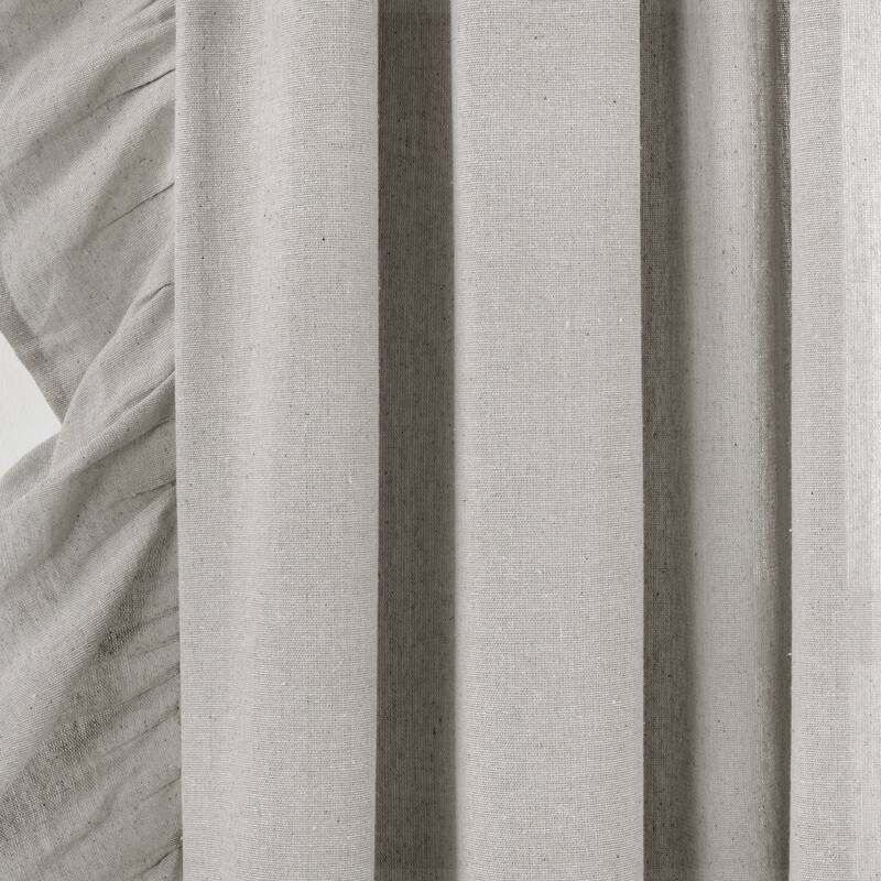 Lush Decor Linen Ruffle Window Curtain Panel (Single)