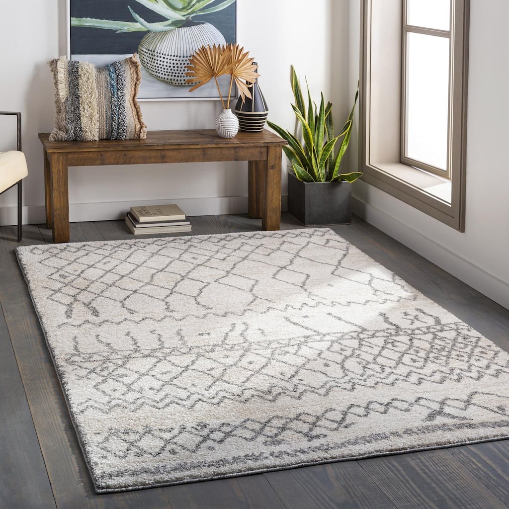 Livabliss Transitional Andorra Trellis Area Rug