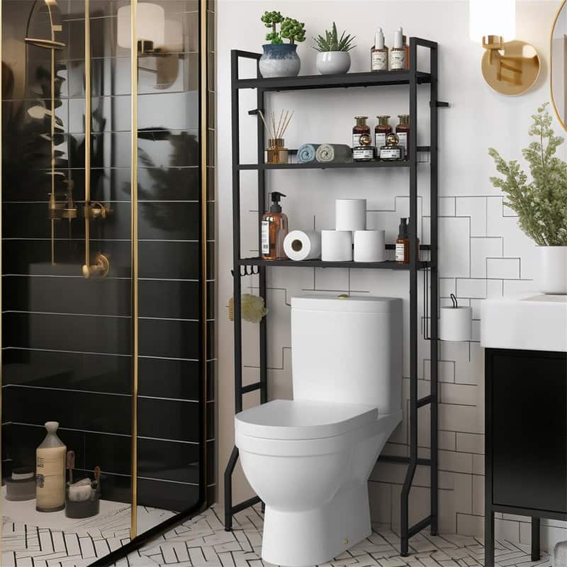 Over The Toilet Storage - 11"D x 25.6"W x 63.6"H