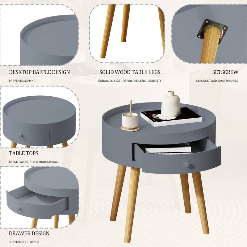 Modern Coffee Table Bedside Table, Sofa Side Table with Drawer