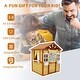 preview thumbnail 8 of 6, Outdoor Playhouse for Kids Wooden Cottage with Working Doors Windows