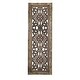 preview thumbnail 3 of 3, Benzara Floral Hand Carved Wooden Wall Panels, Assortment of Two, Brown
